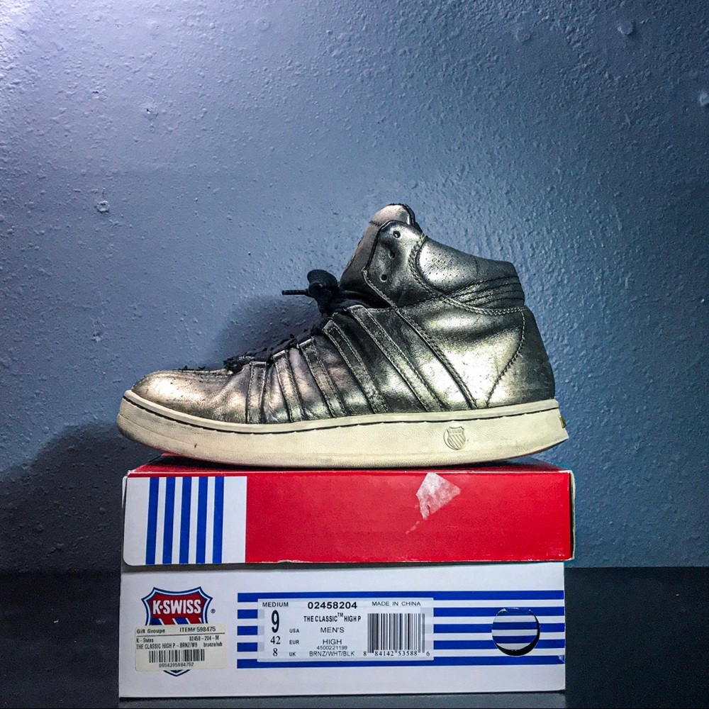 K-Swiss Classic High Top Metallic  Bronze Men's 9